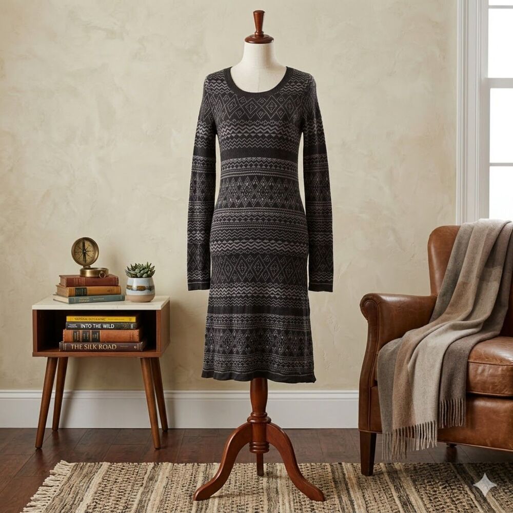 Adventura Long Sleeve Patterned Sweater Dress Size XS
